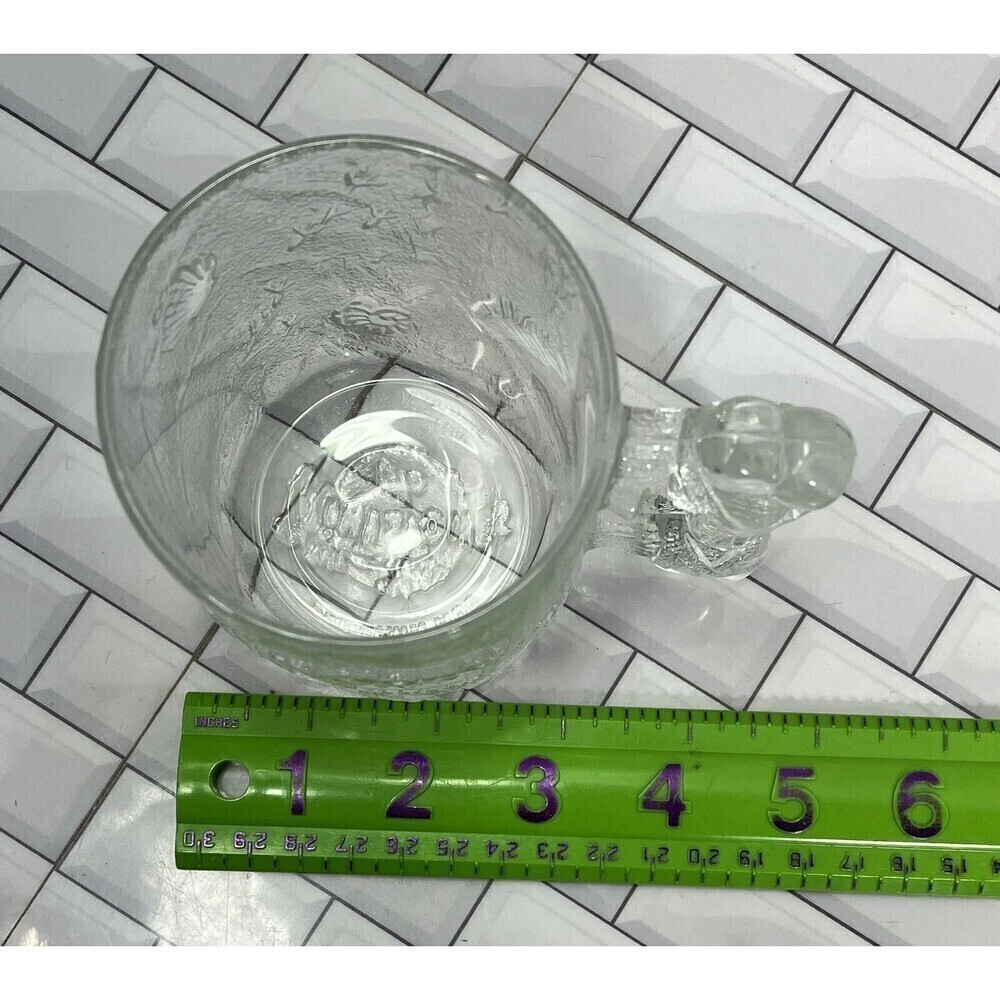 1993 Original McDonalds Flintstones Mug in perfect condition, clear glass - Picture 11 of 12